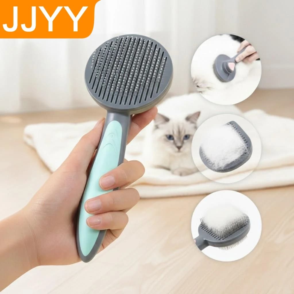Strumento autopulente per la toelettatura di animali domestici, spazzola a pettine senza nodi per la rimozione dei peli di cani e gatti, accessori