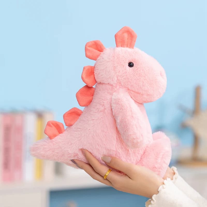 Peluche di Dinosauro Rosa Carino 20/25CM, Morbido Cuscino per Dormire, Regalo di Natale