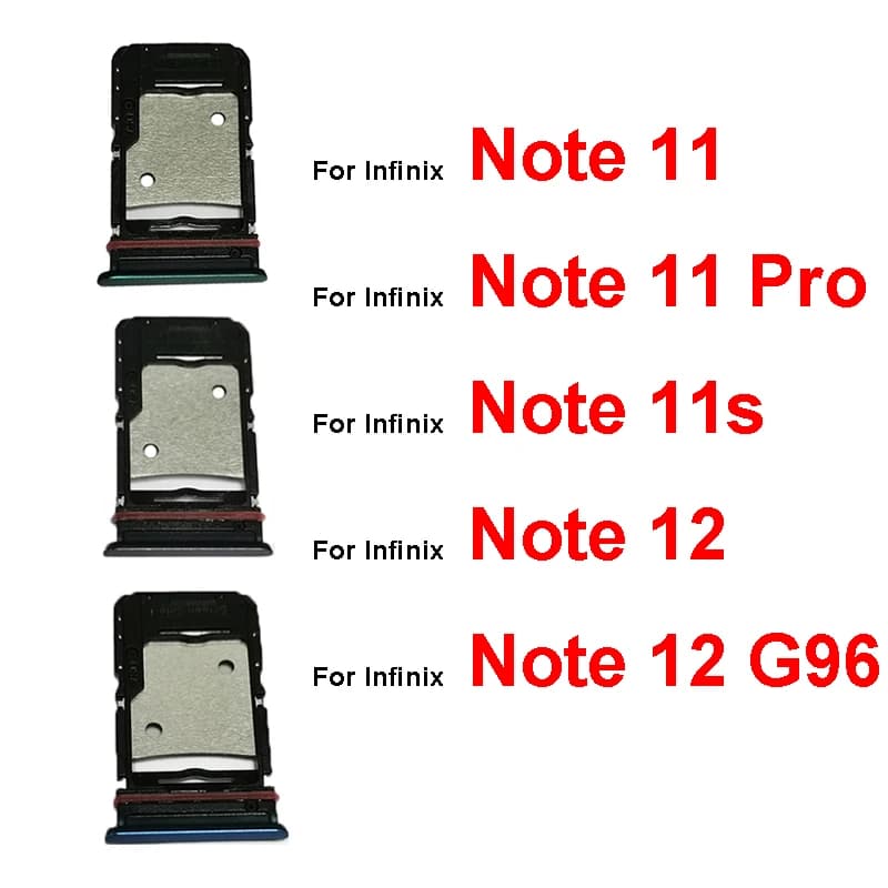 Slot per vassoio scheda SIM per Infinix Note 11 Pro X697 X663B Nota 11s X698 Nota 12 G96 X663C X663D X670 Adattatore slot per lettore di schede SIM