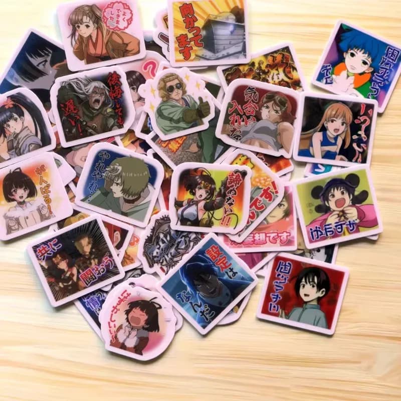 40pcs/pack A Samurai's Promise / Kabaneri Of The Iron Fortress: The Battle Of Unato 2-3cm waterproof sticker