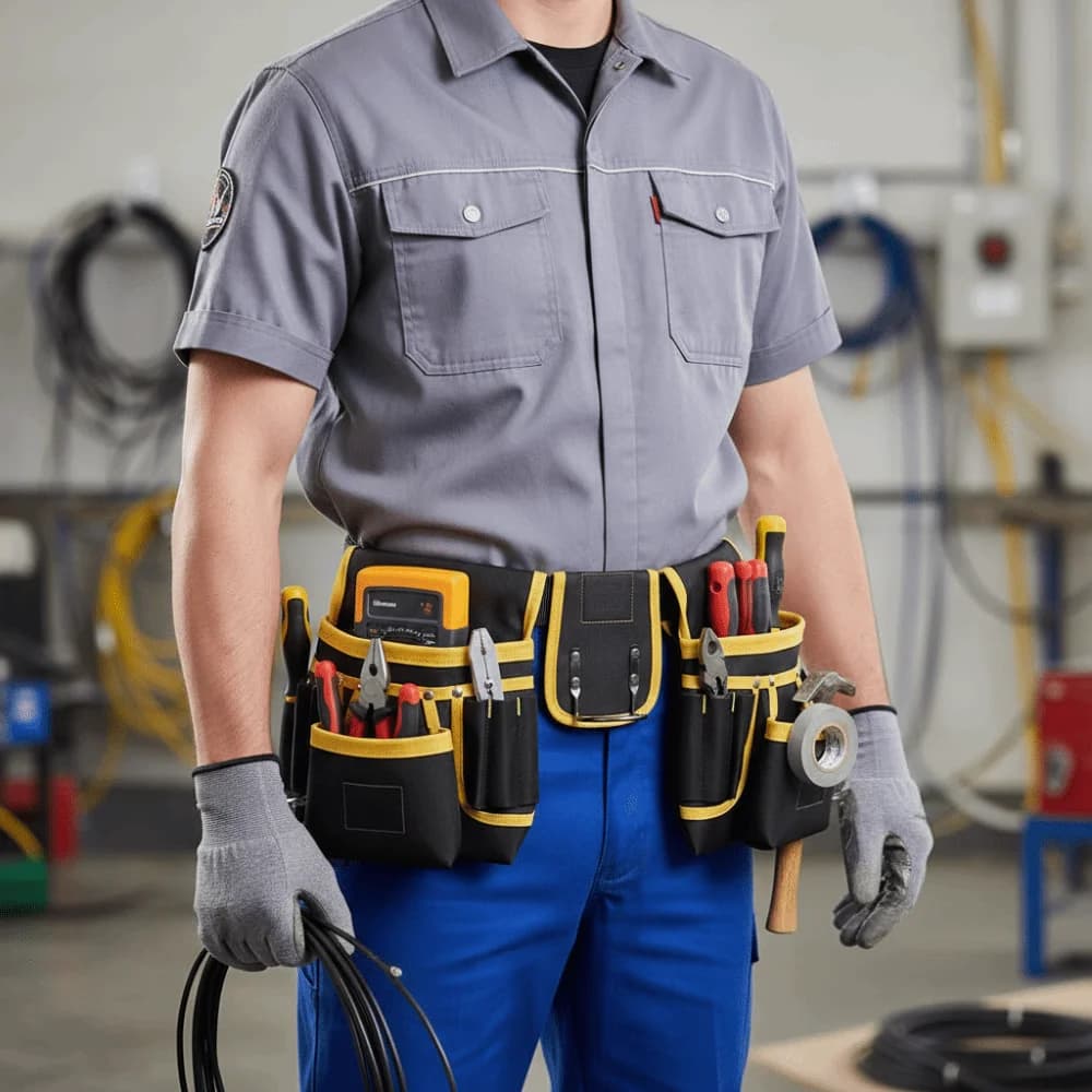 Magnetic Tool Belt Heavy Duty 26 Pocket Adjustable Nail Pouch Wear Resistant For Carpenter Electrician Construction Work