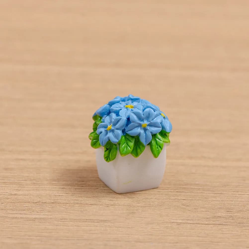6Pcs Realistic Miniature Potted Plants Artificial Bonsai Decor for Tiny House Mini Garden Desktop Windowsill Bookshelf Cabinet
