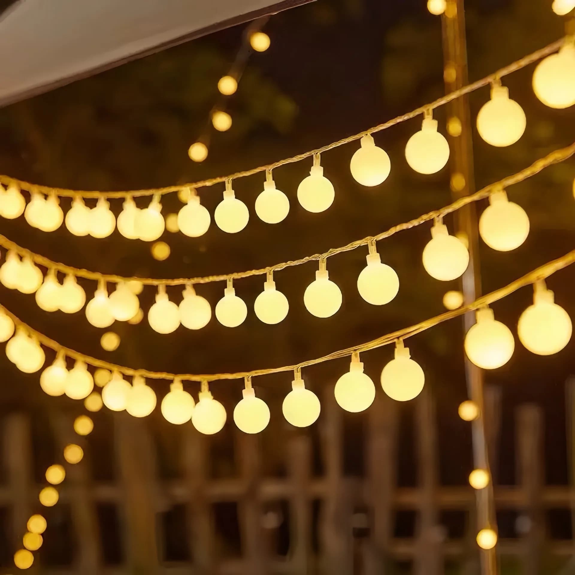 White Bubble Globe String Lights Christmas Fairy Lights Battery Operated Decor Lights for Xmas Tree, Bedroom Holiday Party