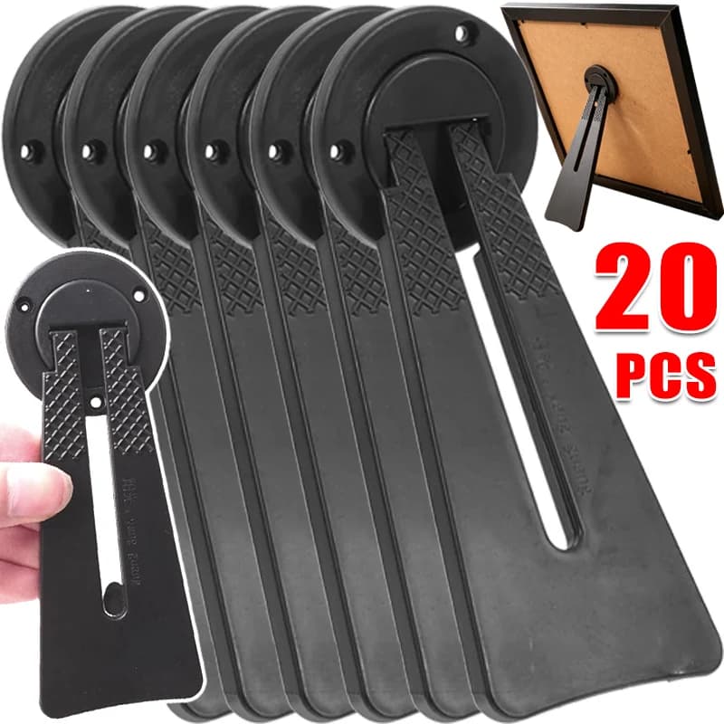 20/2PCS Plastic Easel Back Support Holders Picture Stand 360° Rotating Photo Frame Stands Artwork Painting Display Brackets