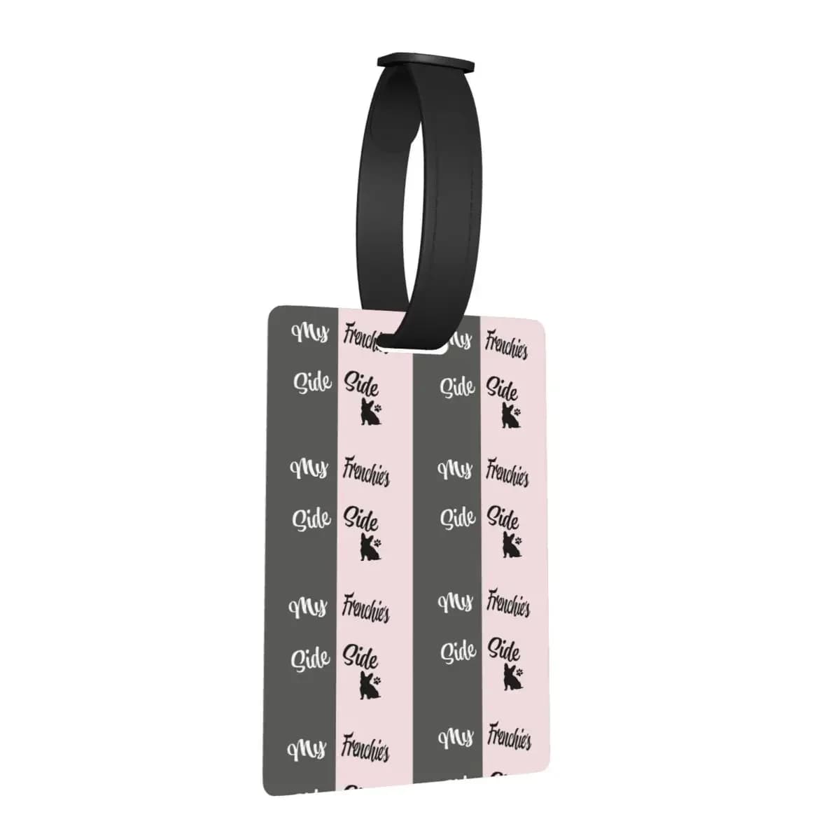 Il mio lato Frenchie's Side Bulldog francese Dog Etichette per bagagli Accessori per valigie Etichetta per imbarco per bagagli Porta etichette ID Nome Indirizzo