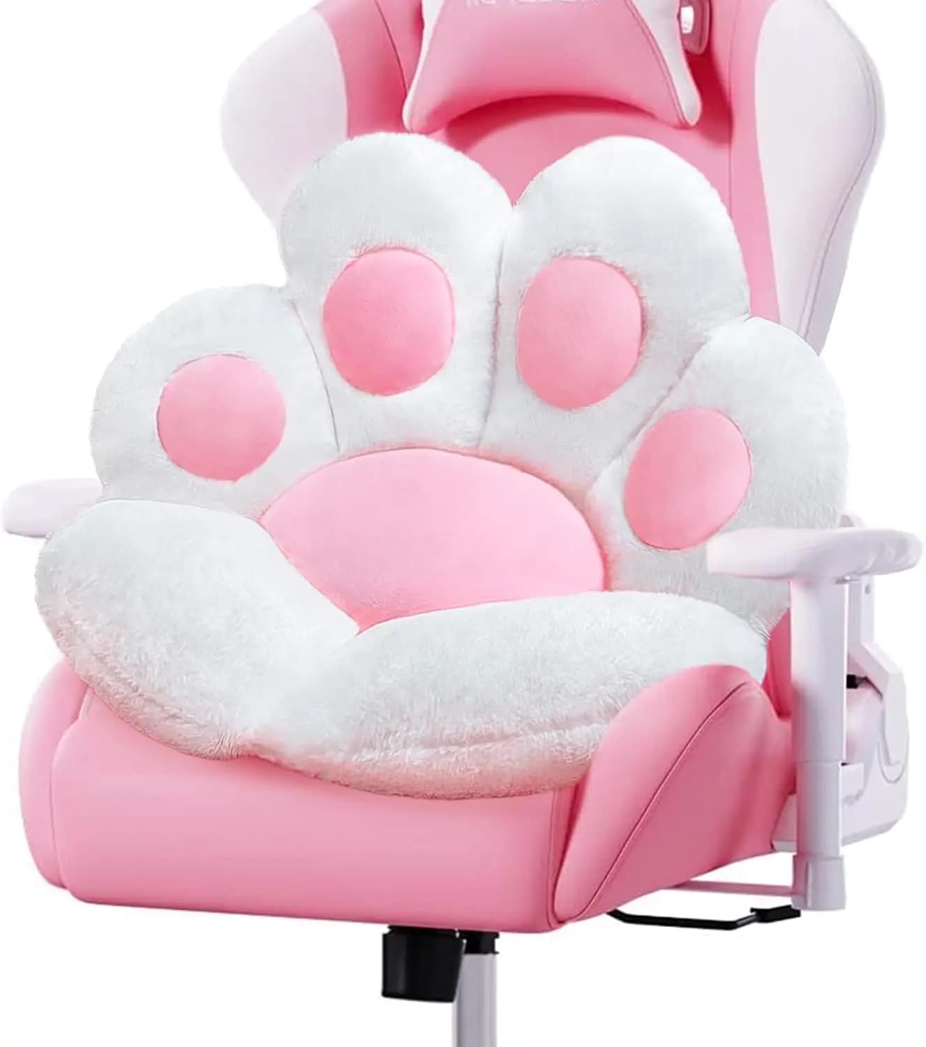 Cat Shaped Zampa Bearing, 28x24 Inches, Soft Gaming Chair Bearing for Girls, Kawaii Room Decoration
