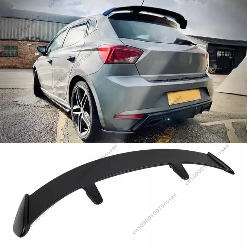For for Seat Ibiza MK5 2017-2024 Car Rear Trunk Boot Roof Lip Lid Rear Spoiler Cap Rear Spoiler Wing Trim Car Accessories Kit
