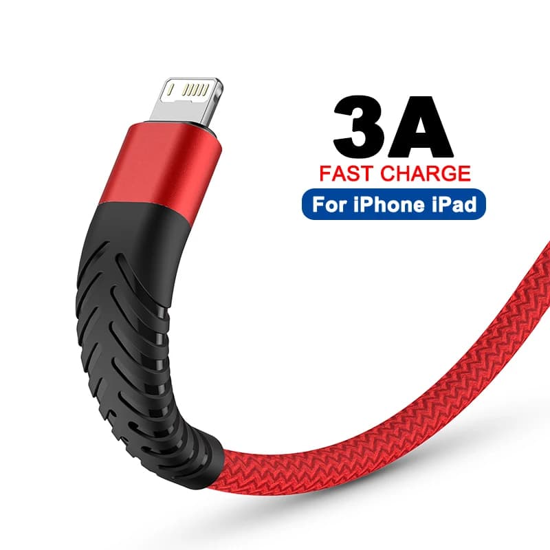 Cavo USB di ricarica rapida 3A per iPhone 14 13 12 11 Pro Max Xs X XR 6 6s 7 8 Plus iPad Mini cavo di ricarica per telefono cellulare cavo dati 3m