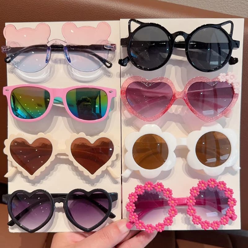 1/4/8Pcs Boy Girl Cute Bear Frame Bowknot Flower Kids Children Fashion Glasses Eyewear