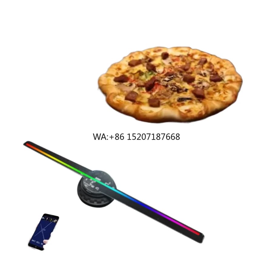Attrezzatura ologramma di regolazione dello schermo di controllo dell'affissione a ventola olografica 3D stereo da 42 cm per negozi e supermercati interni