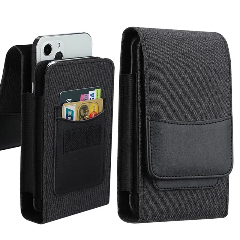 Custodia per cellulare Custodia per fondina in nylon con clip da cintura Marsupio universale per iPhone 15 14 13 Pro Max Samsung Galaxy S23