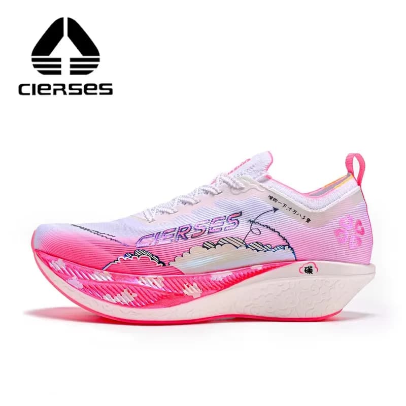 CIERSES Carbon fiber plate Marathon Running Racing Shoes Men Professional Stable Support Shock-relief Rebbound Training shoes