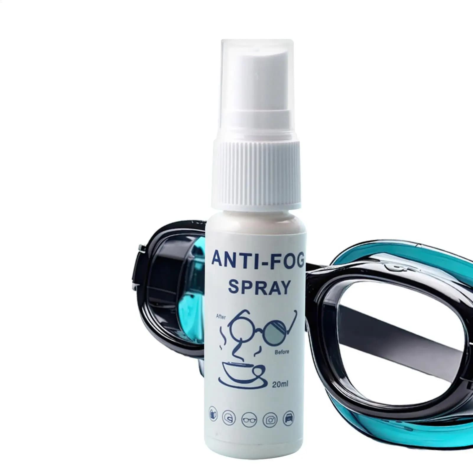 Spray Antiappannamento da 20ml per Occhialini da Nuoto, Rivestimento Antiappannante, Rimuovi Graffi, Detergente Trasparente per Occhiali e Parabrezza