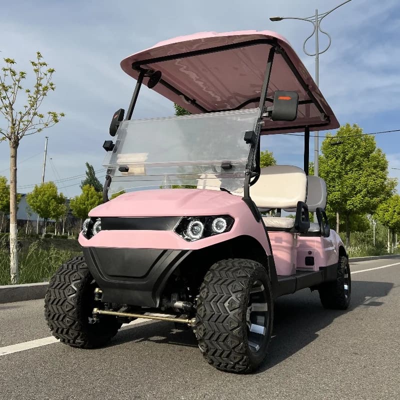 Carrello elettrico per carrello da golf con batteria multifunzione 48V 60V 72V di ultimo stile in vendita con carrelli da golf Buggy da 4 a 6 posti con pannello solare