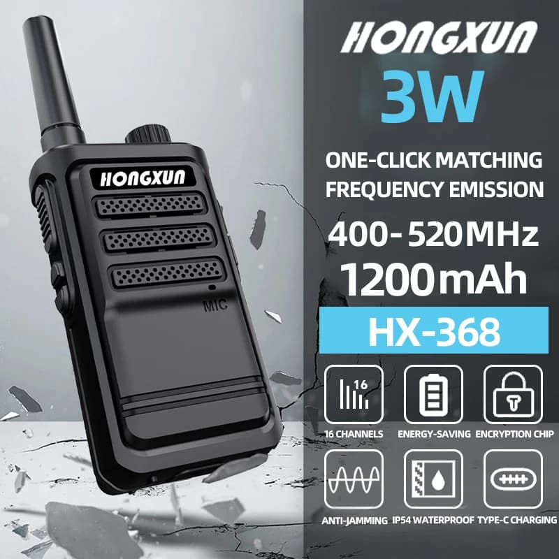 HX-368 Ricetrasmettitore wireless DMR portatile UHF 3W 5W Mini walkie bidirezionale a prova di esplosione Funzione di comunicazione alberghiera all'ingrosso