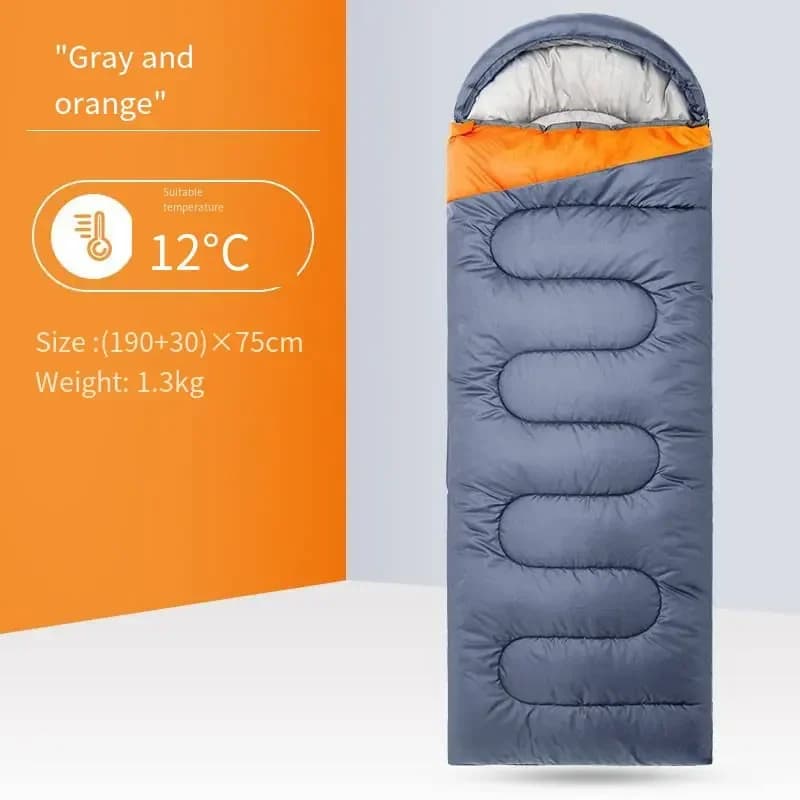 1.3 kg thick adult sleeping bag for outdoor winter camping, lunch break for indoor office for hot car