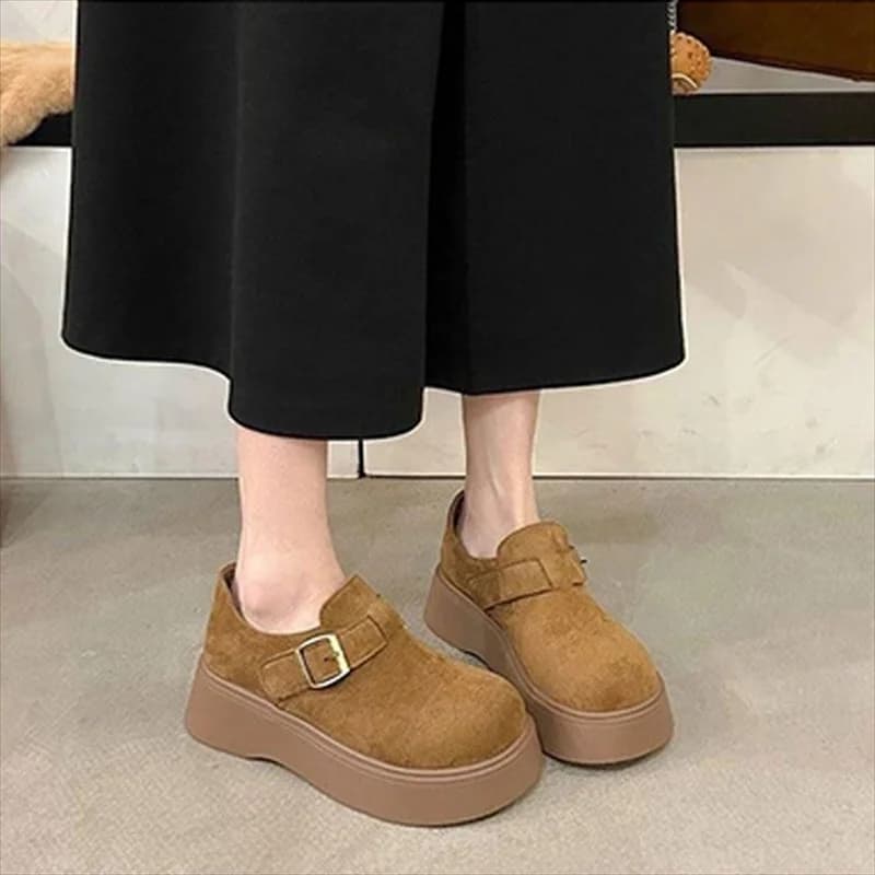 Mocassini con Plateau Tendenza Primavera/Autunno 2026, Scarpe Casual da Donna Stile Coreano con Rialzo Interno