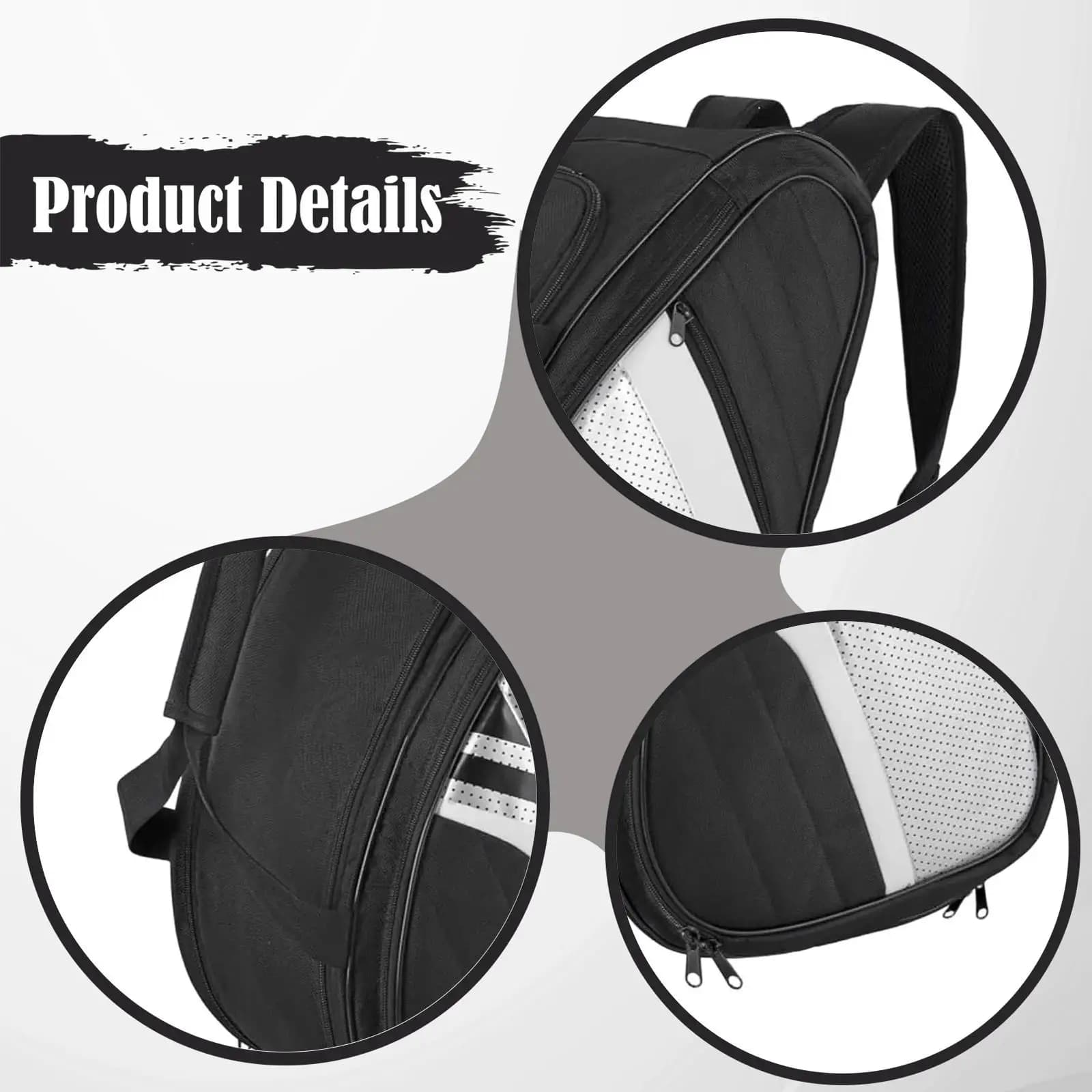 Borsa Grande per Racchette da Tennis con Scomparto per Scarpe, Zaino Sportivo in Tessuto Oxford per Badminton e Viaggi