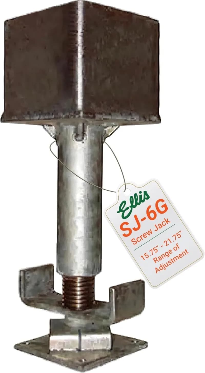 Adjustable screw jack for Ellis production: ultra durable support rod, floor leveling domestic jack, foundation
