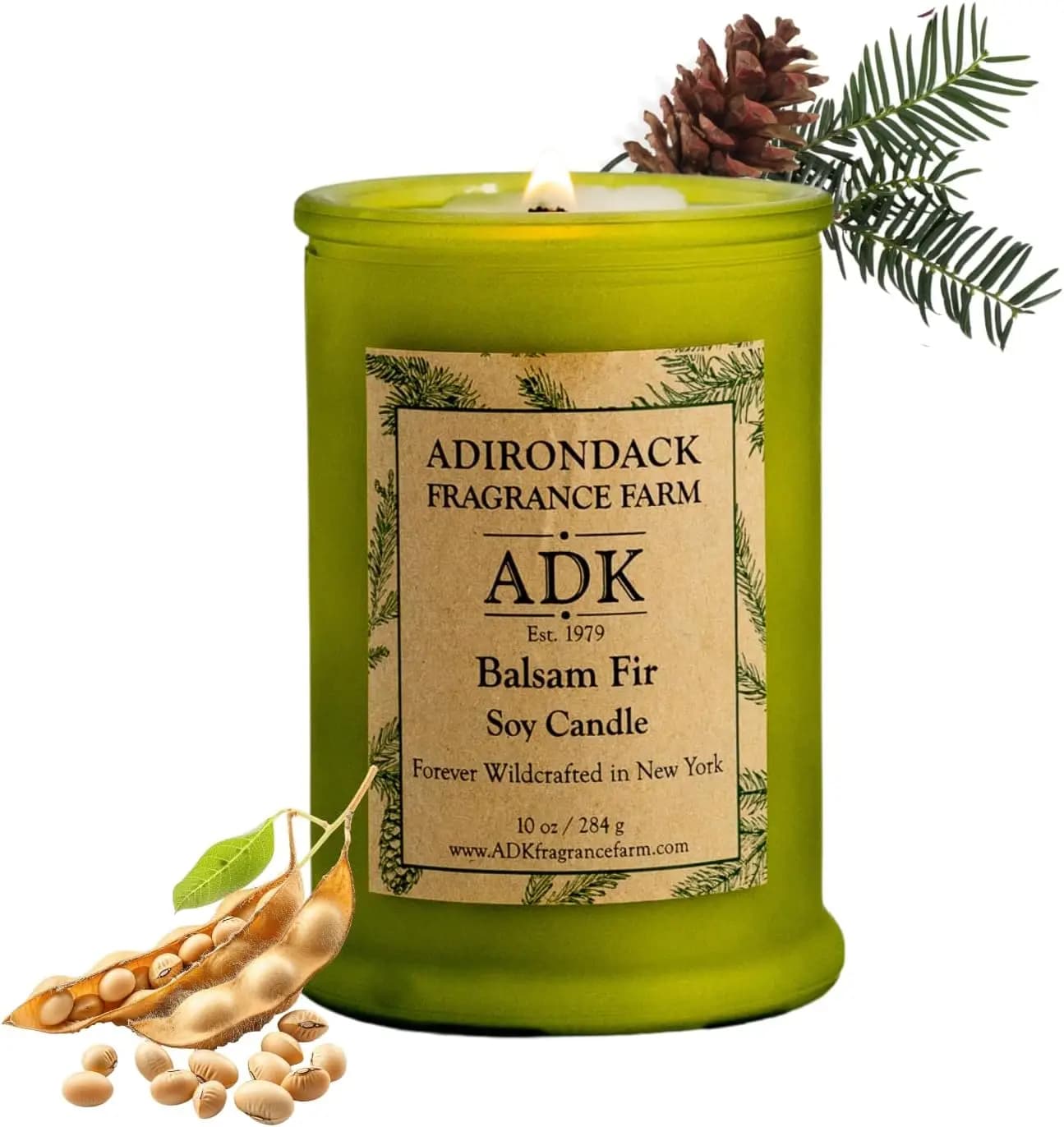 Perfumed Candle at Balm and Spruce, 10 Oz, Aromatherapy for Relax, Decorative Gift for Kitchen and Living