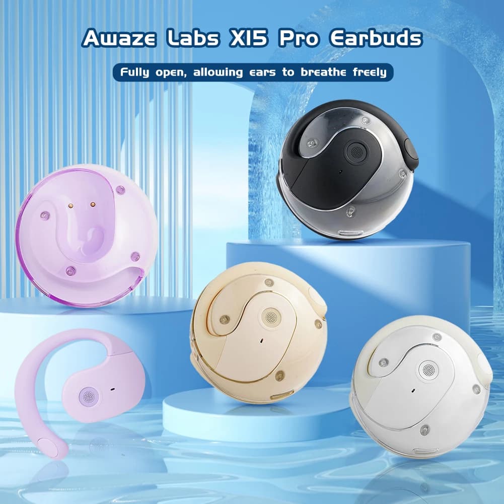 Awaze Labs X15 Pro auricolari a forma di palla gancio per l'orecchio auricolari Bluetooth Wireless con custodia di ricarica auricolari sportivi da gioco 2024