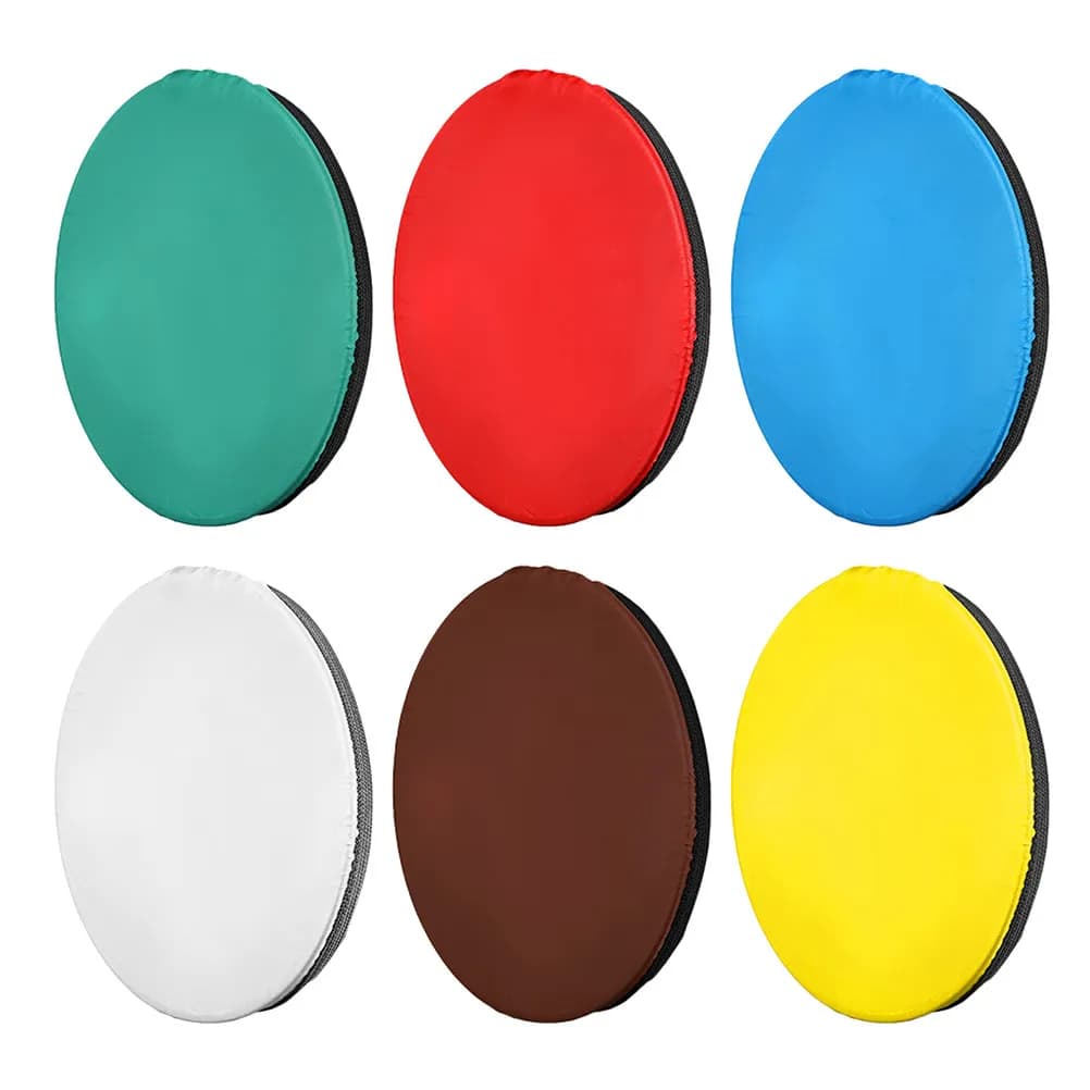 6Pcs Photography Reflector Soft Cloth Diffuser 18Cm Travel Portable Camera Flash Reflector Ideal for Portrait and Product