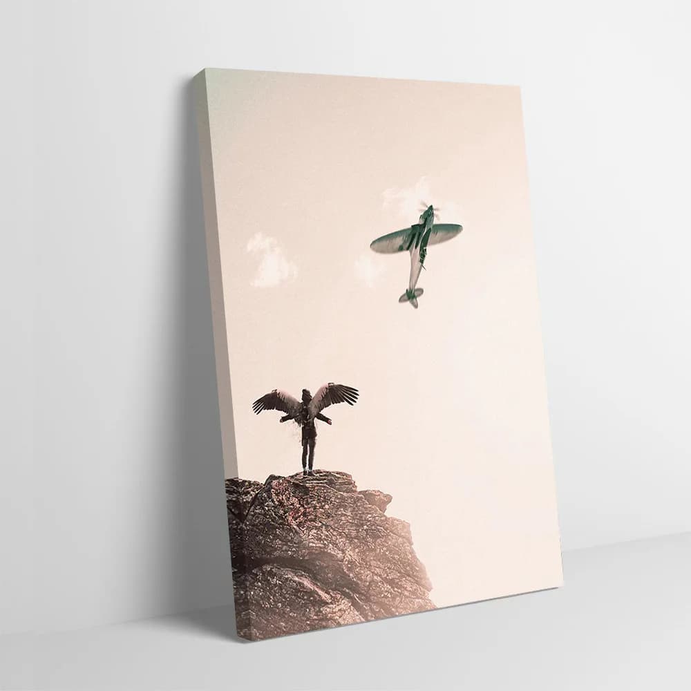 Poster Icarus, pittura su tela stampata personalizzabile, regalo artistico da parete per la decorazione della stanza, decorazioni per la casa, cornici decorative