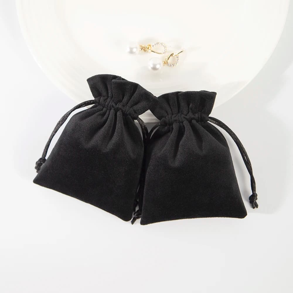 5 pezzi borsa con coulisse in velluto 7x9 cm 8x10 cm 9x12 cm 10x15 cm 12x16 cm 13x18 cm 15x20 cm custodia regalo in flanella scamosciata organizer per trucco