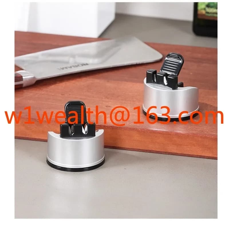 Multifunctional suction cup fastening tool to quickly sharpen knives in domestic kitchen