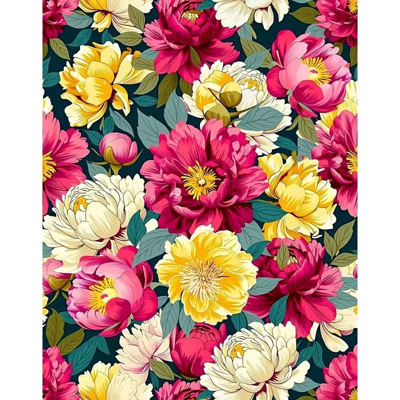 GATYZTORY Flower Painting By Numbers Arts and Crafts Picture Paint Flower Acrylic Paint Handiwork Art Picture With Numbers