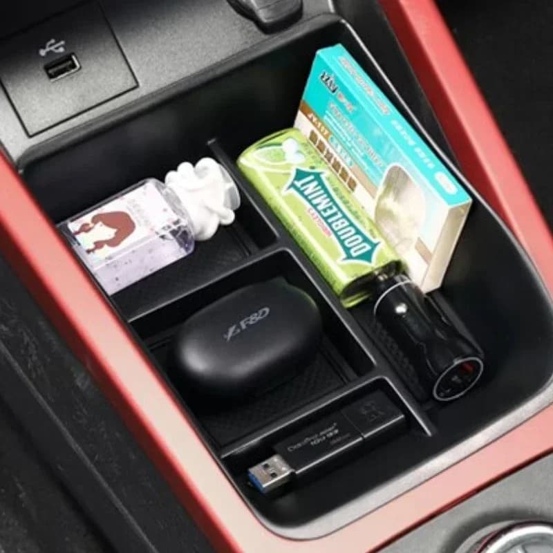 Scatola portaoggetti per console centrale auto per Dacia Spring Vassoio bracciolo centrale Portabicchieri Accessori Organizzatore Riordino