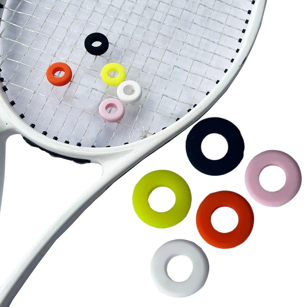 12pcs Game Enhancement Tennis Racket Dampeners For Tennis Rackets Squash Rackets String Silicone Shock Absorber Tennis Equipment