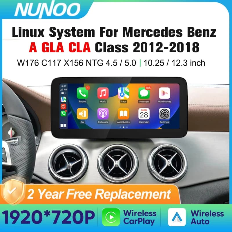 Carplay Touch Screen Per Mercedes Benz A GLA CLA Classe W176 X156 C117 2012-2018 Auto Lettore Multimediale Radio Automotive Navi
