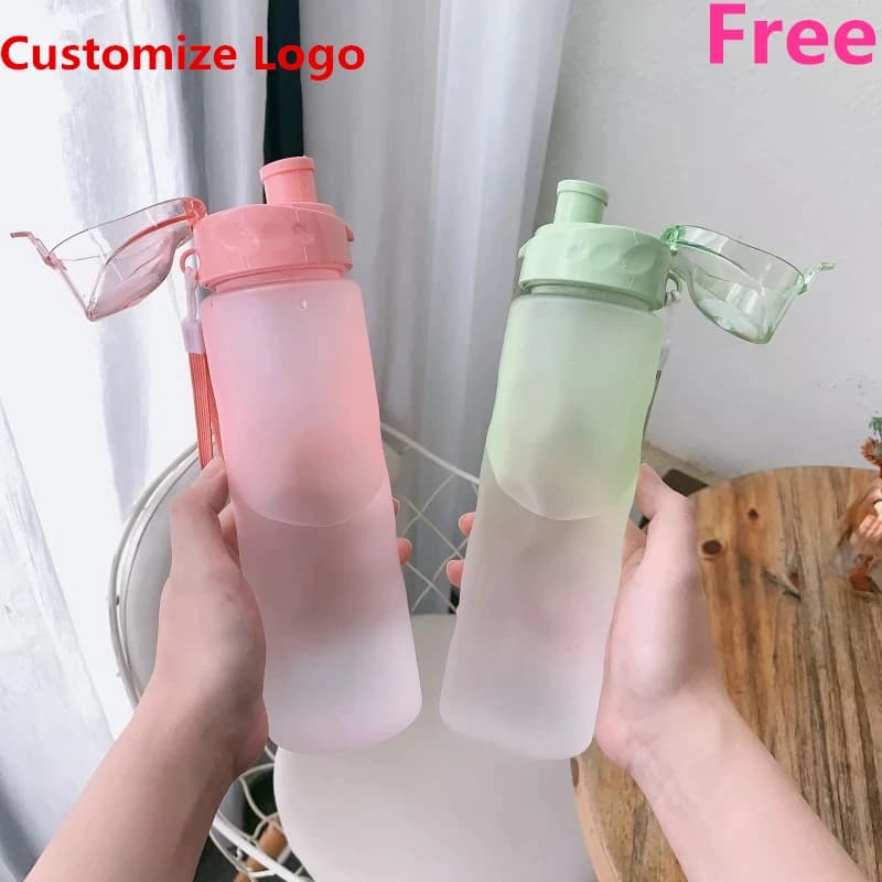 Bottiglie d'acqua sportive colorate fai da te personalizzate di sicurezza portatile Matte PC plastica 700ML tazza per bere regalo di nascita personalizza Logo nuovo