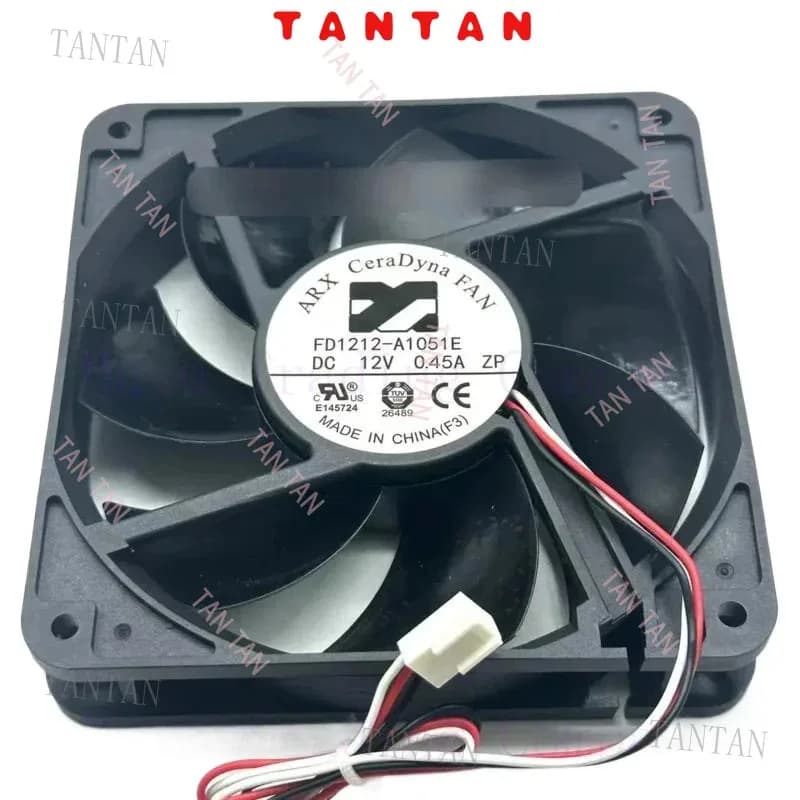 Ventola di Raffreddamento per Server FOR ARX FD1212-A1051E DC 12V 0.45A 120x120x25mm a 3 Fili NNN