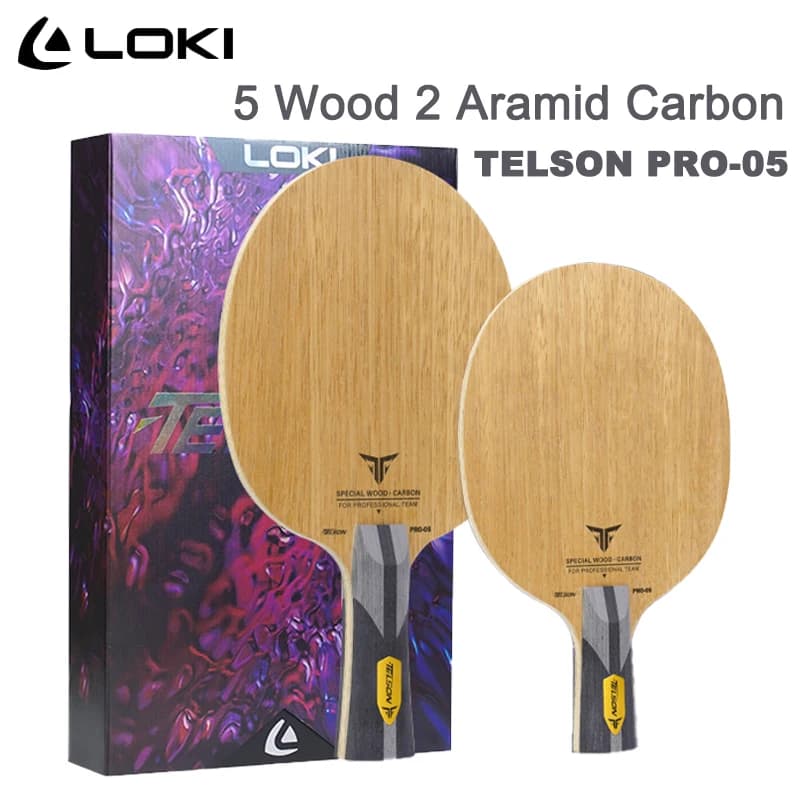 LOKI TELSON PRO-05 Table Tennis Blade 5 Wood 2 Aramid Carbon Ping Pong Paddle Offensive+ Arc Fast Attack Table Tennis Racket