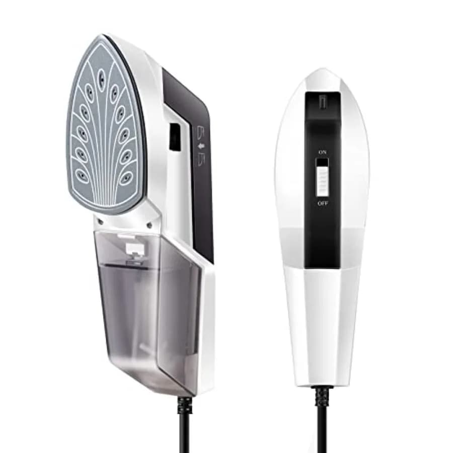 Vaporizzatore Portatile per Vestiti, Riscaldamento Rapido in 30 Secondi, Potente 1300W, Rimuove le Pieghe, Stiratore a Vapore per Tessuti