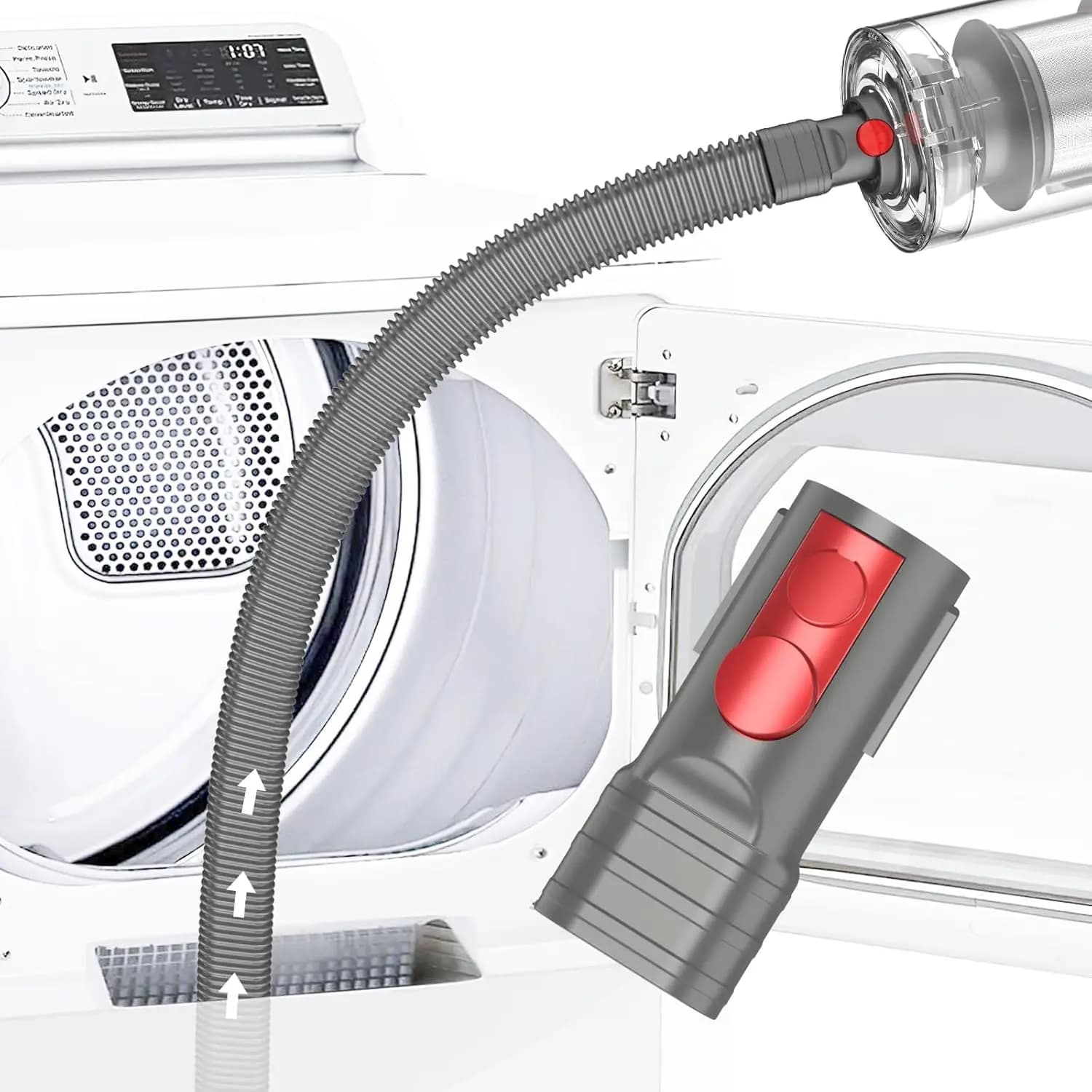 Kit per la Pulizia dei Condotti dell'Asciugatrice per la Rimozione dei Pelucchi, Compatibile con Aspirapolveri Senza Fili, Accessorio per Pulizia Profonda