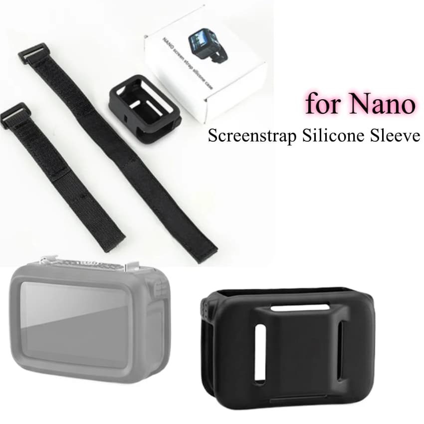 Screen Strap Silicone Sleeve for Nano Action Camera Protective Case Accessories