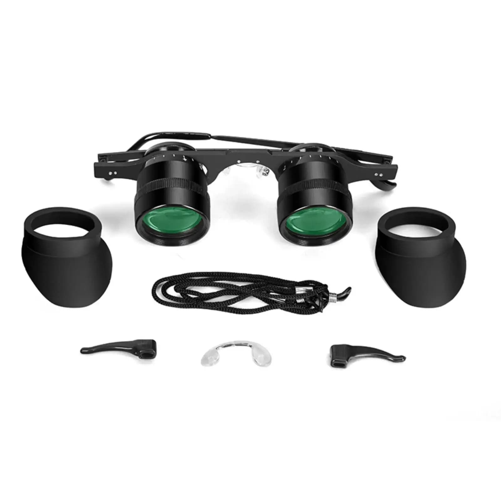 Wearable Binocular Telescope 10x34 Green Coated Lenses for Concert Watching Hands Free Lightweight Alloy Optical Glass Design