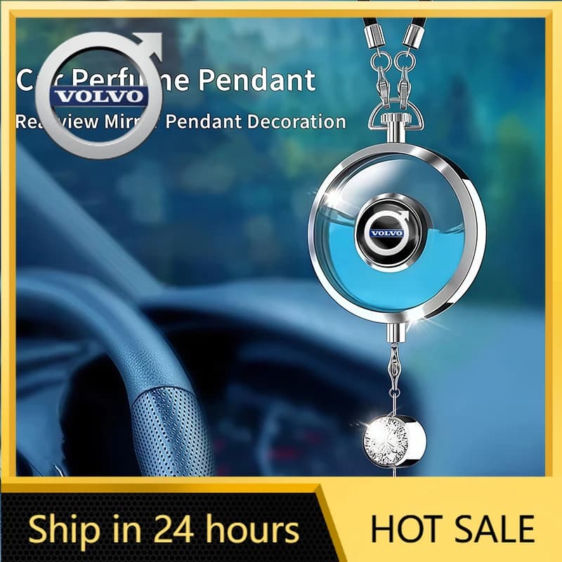Coprivolante con Profumatore per Auto, Bottiglia di Fragranza per Interni Auto per Volvo XC60 XC90 XC40 V60 V40 XC70 V50 S60 V70 S90 AW