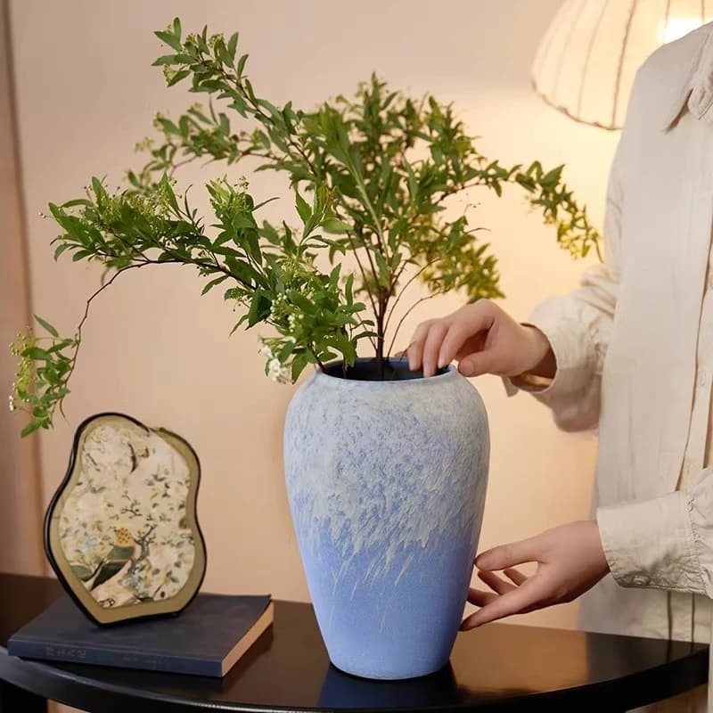 Decorative Bedroom Table Vases, Hotel Plant Vases, Aesthetic Ceramic Decorative Bottles for Home, MH40HP Vase