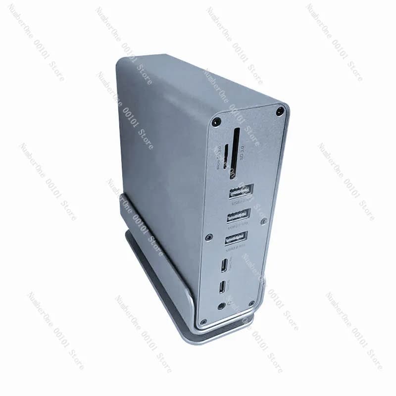 Nuova docking station verticale transfrontaliera Docking station USB tipo C con hub multifunzione 15 in 1 4K 30Hz