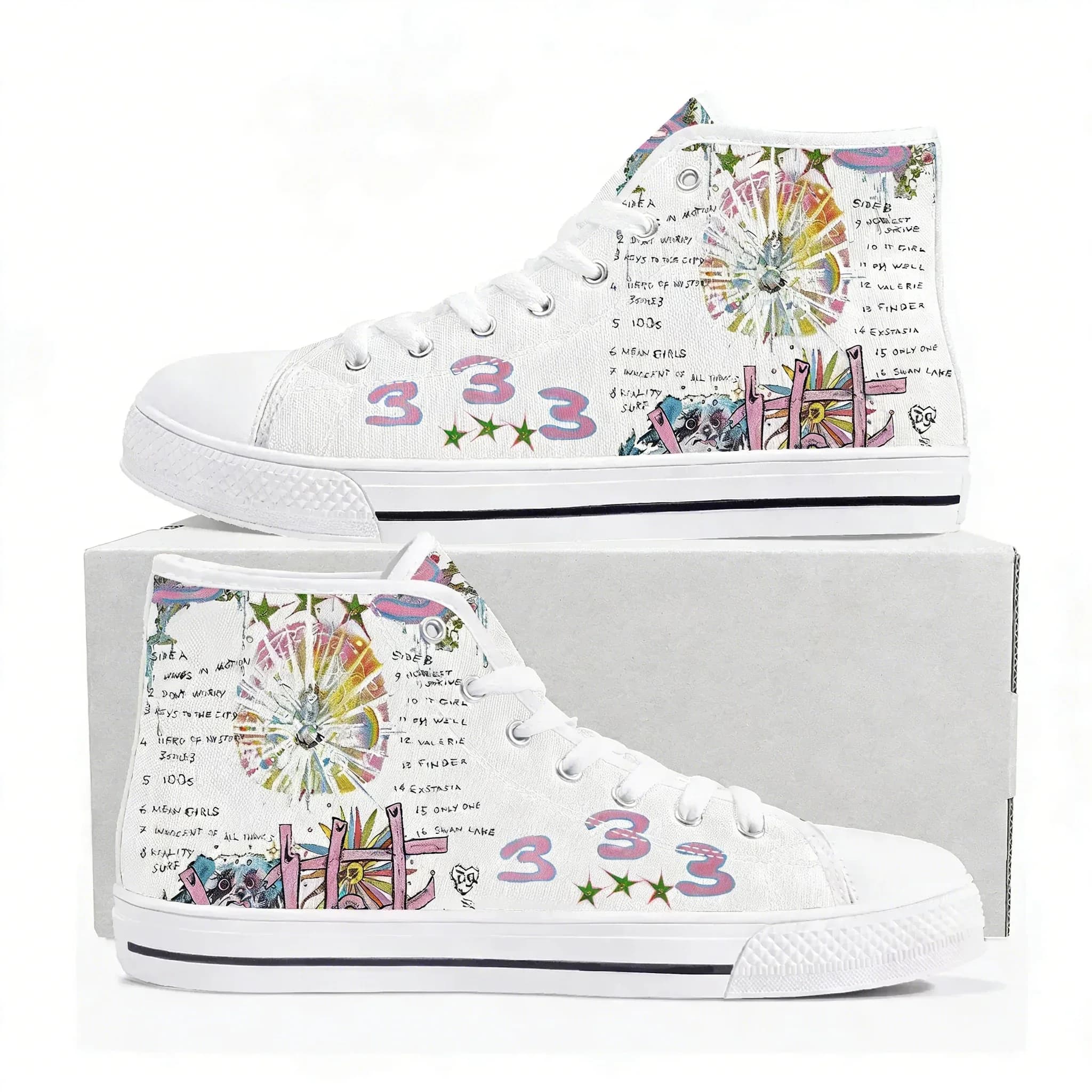 Bladee 333 rapper High Top Sneakers Mens Womens Teenager Canvas High Quality Sneaker Casual Custom Made Shoes Customize Shoe