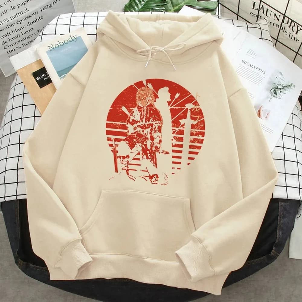 Thorfinn Vinland Saga Vinrando Saga Print Hoodies Women Men Graphic Aesthetic Japanese Hooded Shirt Pullover Vintage Sweater