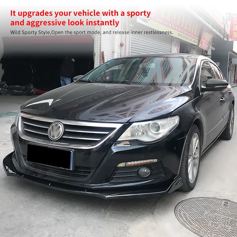 High Quality Auto bumper Front Splitter Lip Diffuser Body Kit Spoiler Protection ABS Protection Accessories For VW Passat CC 2009- 2012