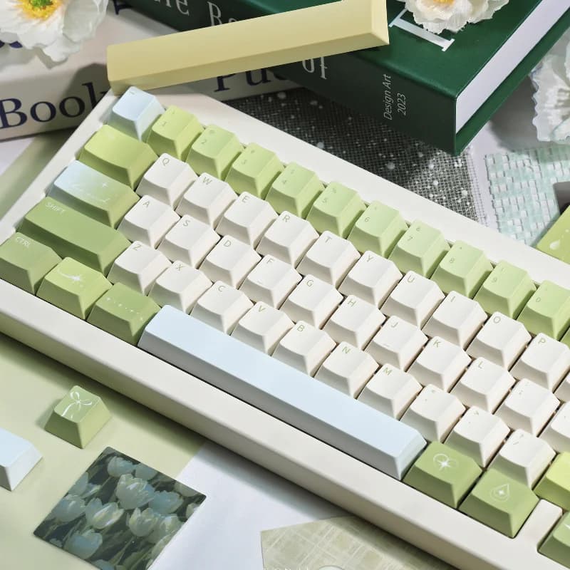 Set di copritasti originali semplici e freschi Copritasti a sublimazione PBT Copritasti personalizzati con profilo Cherry per accessori per tastiera meccanica