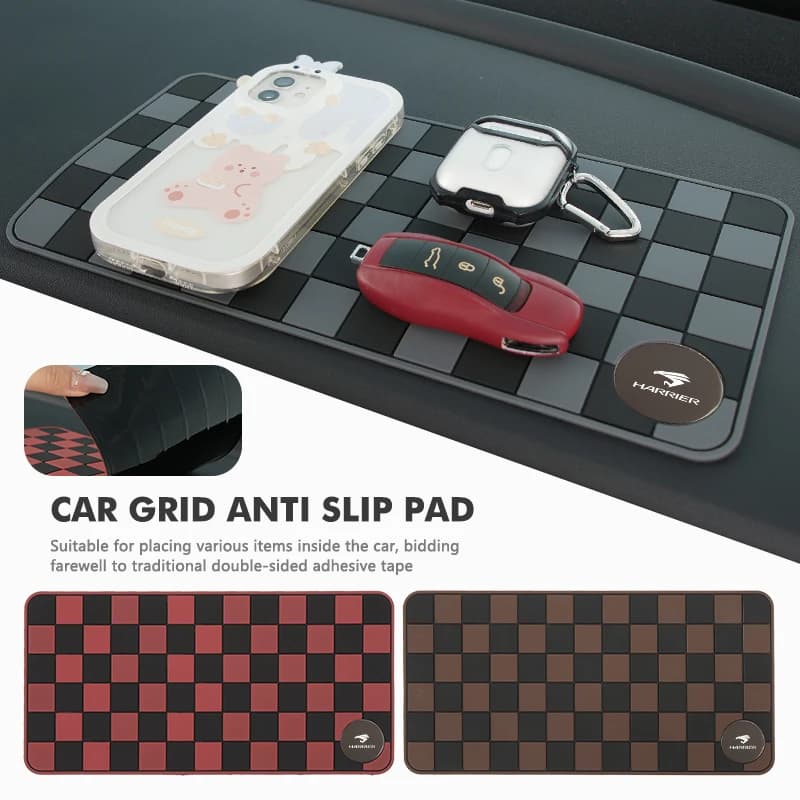 Car Anti-Slip Pad Dashboard Phone Holder Non-Slip Grid Mat For Toyota Harrier Corolla 2008 Avensis Rav4 Noah