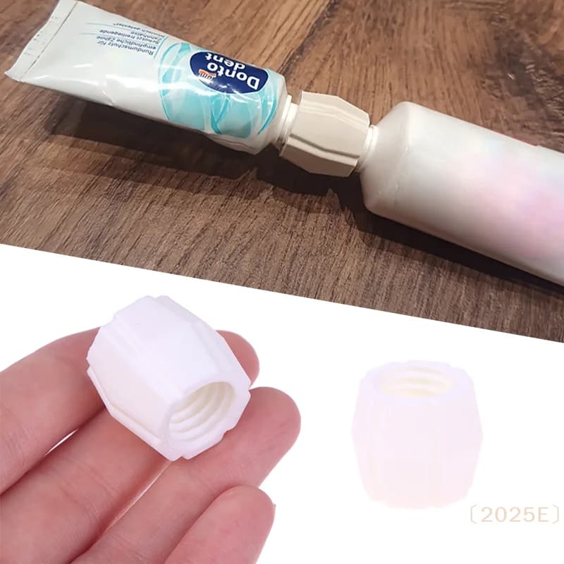 1/3-Pcs Dispenser di dentifricio da viaggio Adattatore di ricarica 3D Convertitore del tappo del tubo del dentifricio per la casa e il campeggio Anelli2025E circulaire