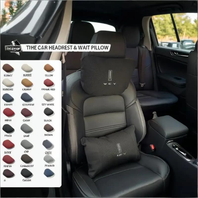 Car Headrest Lumbar Support Pillow Spine Neck Pillow Seat For GWM WEY Jolion H6 H7 H8 H9 POER STEED GT Car Accessories 2025 2026
